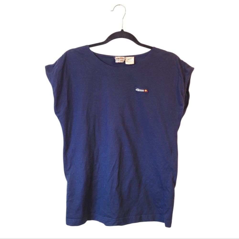 Ellesse Women's Navy Blue Logo Cotton Shirt Size US 2